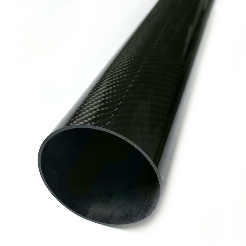 1pc 76mm*80mm*500mm Roll Wrapped Carbon Fiber Tube 3K Plain Weave Glossy Surface