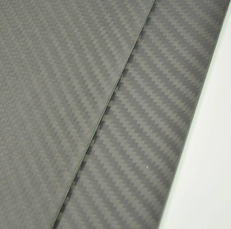 100mmx250mmx2mm  Carbon Fiber Plate/Panel/Sheet  Matte Surface 2mm Thickness