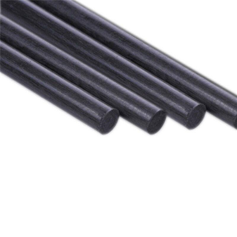 10pcs 0.5mm Diameter 500mm Length Carbon Fiber Rods Matte Surface