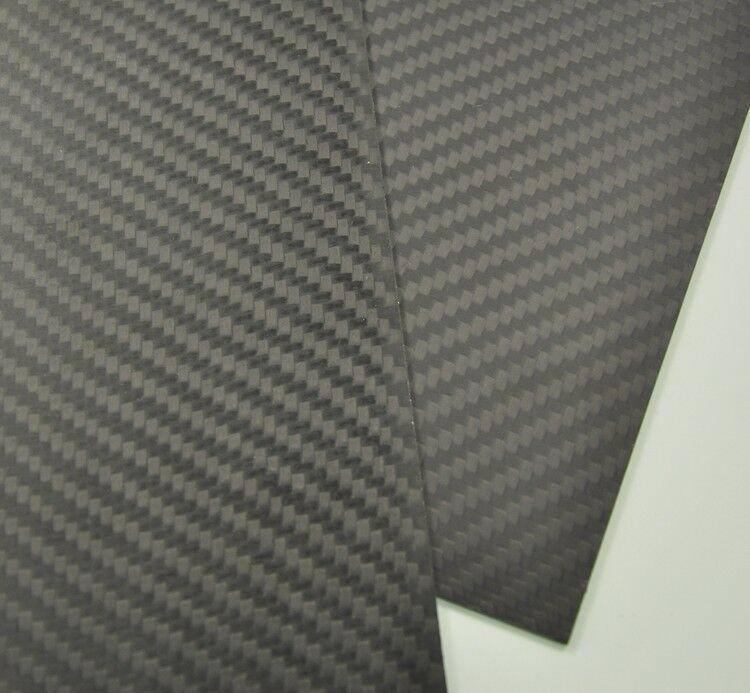 100mmx250mmx2mm  Carbon Fiber Plate/Panel/Sheet  Matte Surface 2mm Thickness