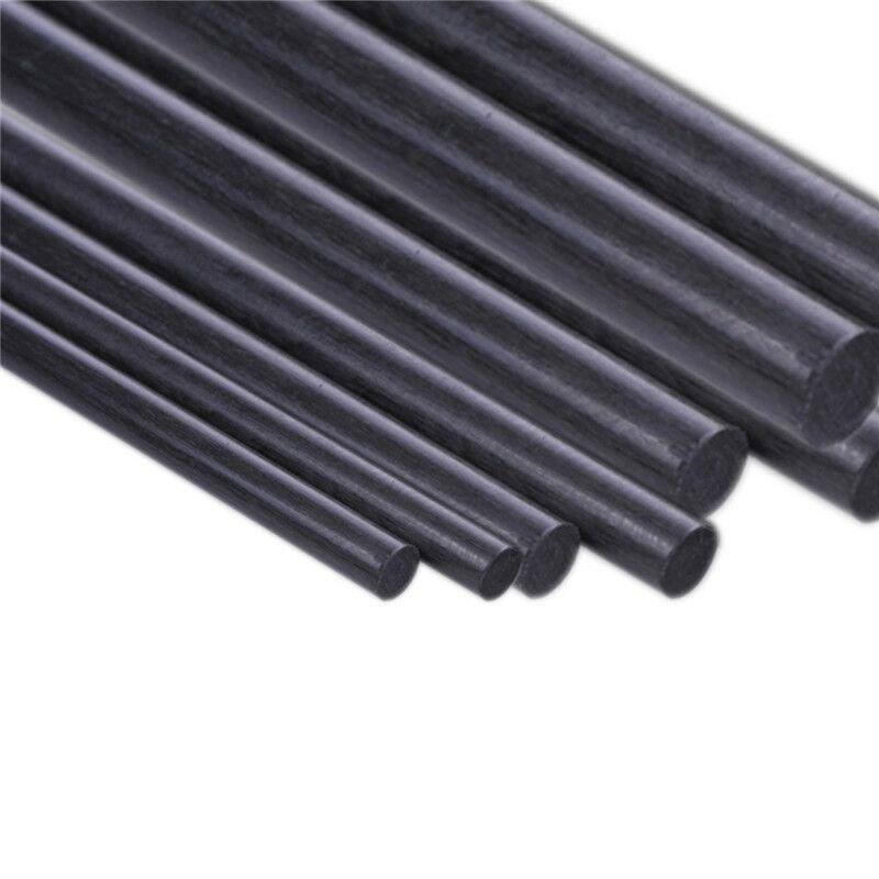 10pcs 1.0mm Diameter 500mm Length Carbon Fiber Rods Matte Surface