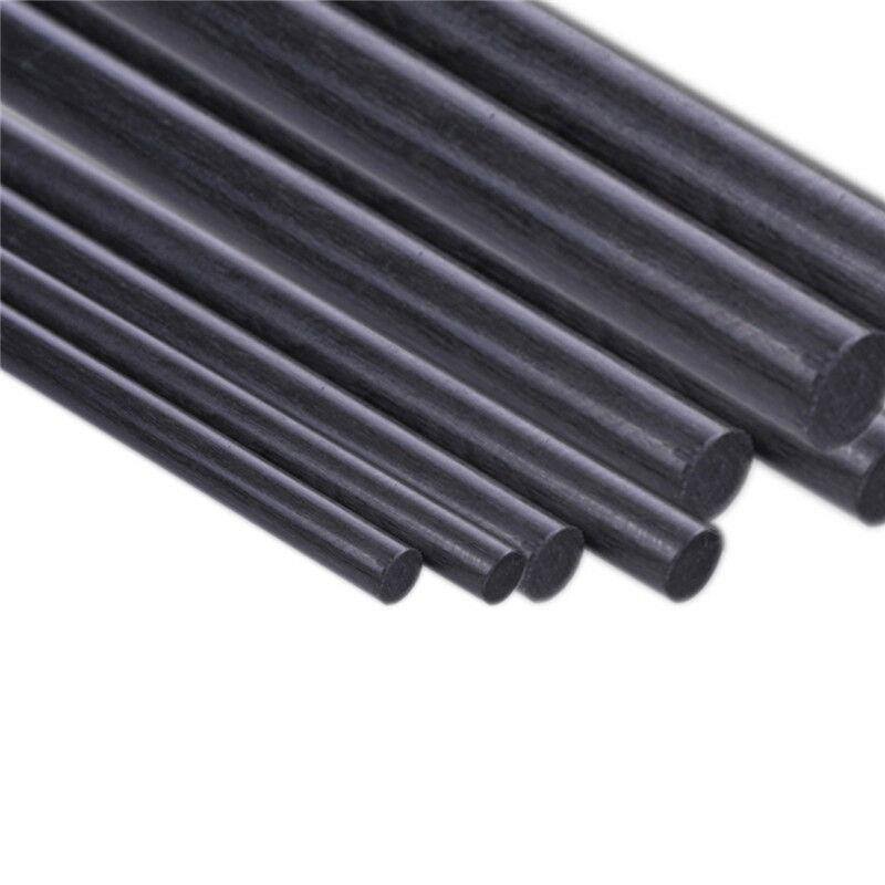 10pcs 0.8mm Diameter 500mm Length Carbon Fiber Rods Matte Surface