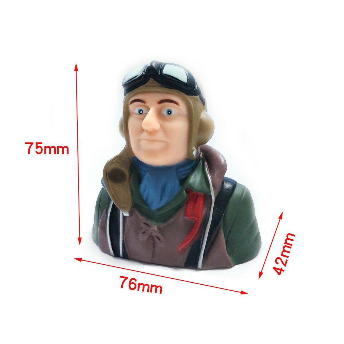 1/6 Scale WW2 Pilots Figure Statues L76*W42*H75mm