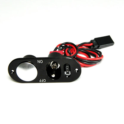 Black Heavy Duty Single Powe Switch W/ Fuel Dot