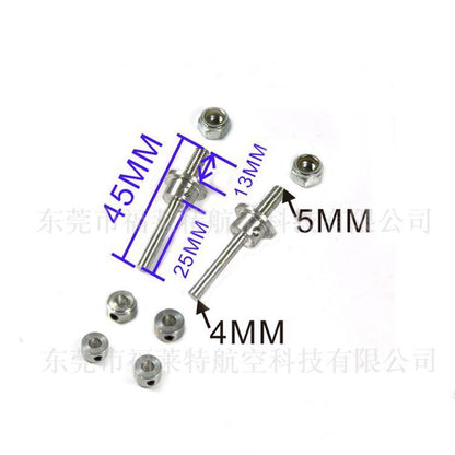 1 Set Φ3/Φ4/Φ5mm Wheel Axles Shaft Adapter Nut Screw Airplane Wheel Accessories Tapping Hexagonal