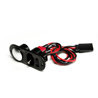 Black Heavy Duty Single Powe Switch W/ Fuel Dot