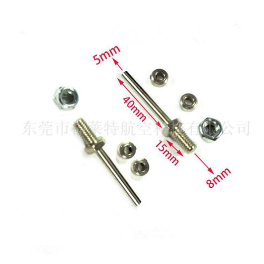 1 Set Φ3/Φ4/Φ5mm Wheel Axles Shaft Adapter Nut Screw Airplane Wheel Accessories Tapping Hexagonal