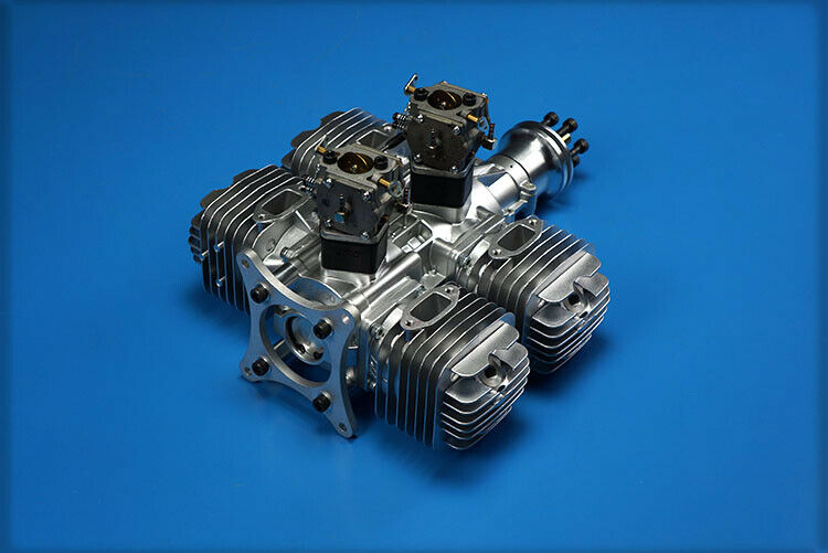 DLE 222CC Gas Engine Four Cylinder Two Stroke Side Exhaust with CDI & Muffler