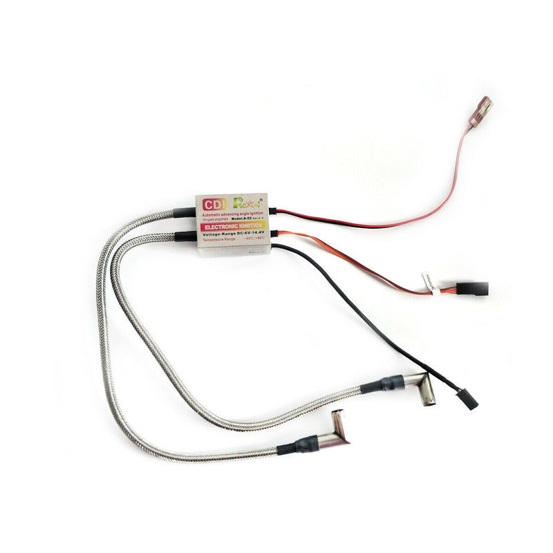 Rcexl Electronic Twin Ignition CDI for NGK ME-8 1/4 -32 90 Degree + Hall Sensor