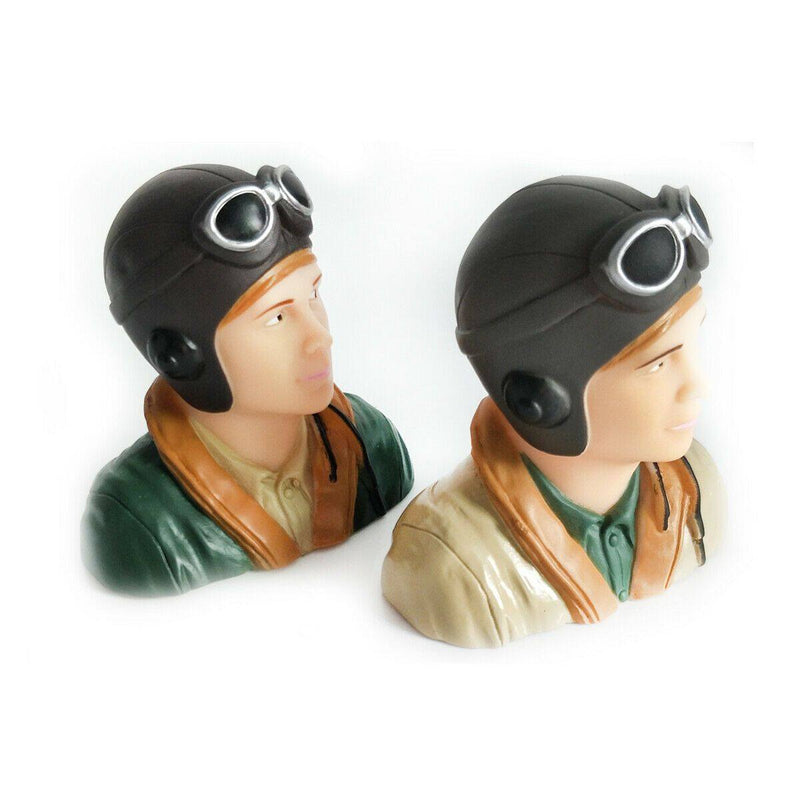 1/9 Scale WWII Pilots Figure L44*W23*H40mm Brown / Army Green