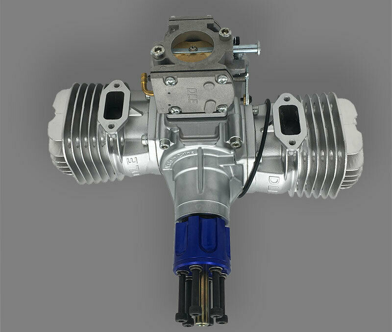 DLE 130CC Twin Cylinder Gasoline Engine with Electronic Ignition CDI & Muffler