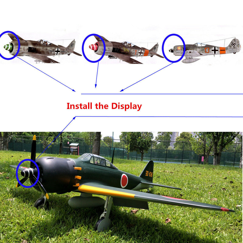 Spinner De Aluminio CNC De 3 Cuchillas Para WWII FW190 Zero Fighter