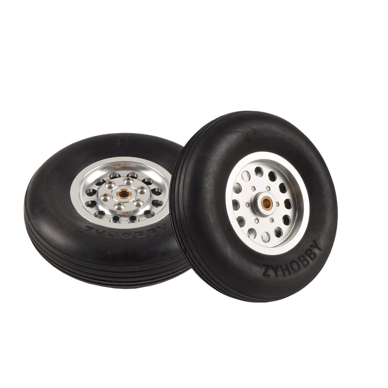 2.5"/4.0''/4.5'' Rubber Aluminum Core Wheel Hubs for RC Airplanes 1 Pair (2PCS) (4.5")