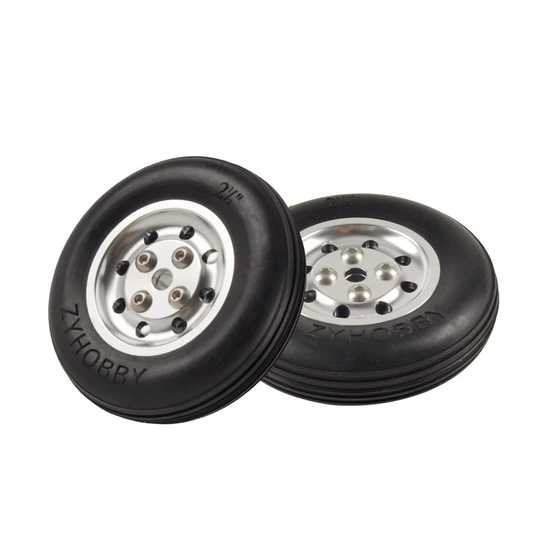 2.5"/4.0''/4.5'' Rubber Aluminum Core Wheel Hubs for RC Airplanes 1 Pair (2PCS) (4.5")