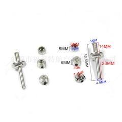 1 Set Φ3/Φ4/Φ5mm Wheel Axles Shaft Adapter Nut Screw Airplane Wheel Accessories Tapping Hexagonal