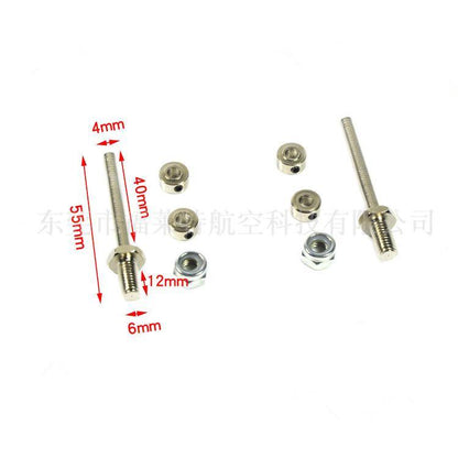 1 Set Φ3/Φ4/Φ5mm Wheel Axles Shaft Adapter Nut Screw Airplane Wheel Accessories Tapping Hexagonal