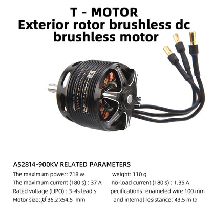 T-MOTOR AS2814 Long Shaft KV900 KV1050 KV1200 Brushless Motor For Long Range VTOL Fixed Wing UAV