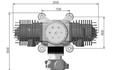 DLA128 128CC Four Cylinder Engine For RC Model Airplane