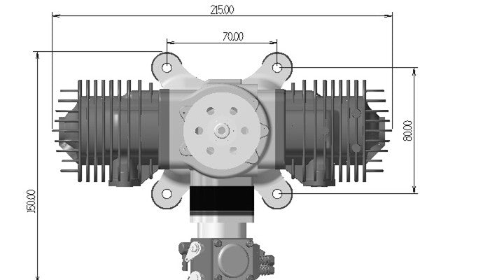 DLA128 128CC Four Cylinder Engine For RC Model Airplane
