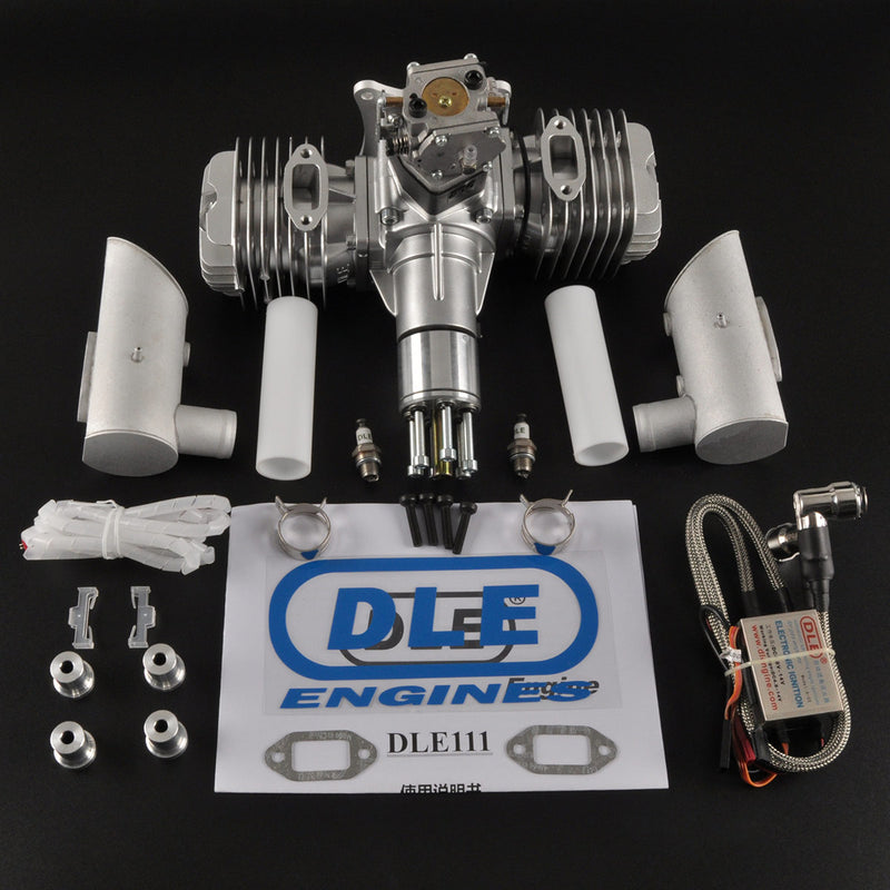 DLE 111CC Two Stroke Side Exhaust Gasoline Engine W/ Electric