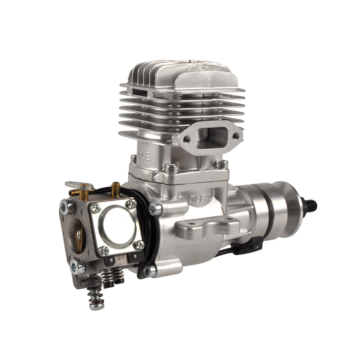 DLE 20CC Single Cylinder Two Stroke Side Exhaust Gas Engine w/ Igniton & Muffler