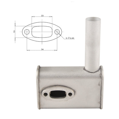 DLE 30CC Gasoline Engine Single Cylinder Two Stroke Side Exhaust w/ CDI &Muffler
