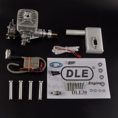 DLE 30CC Gasoline Engine Single Cylinder Two Stroke Side Exhaust w/ CDI &Muffler