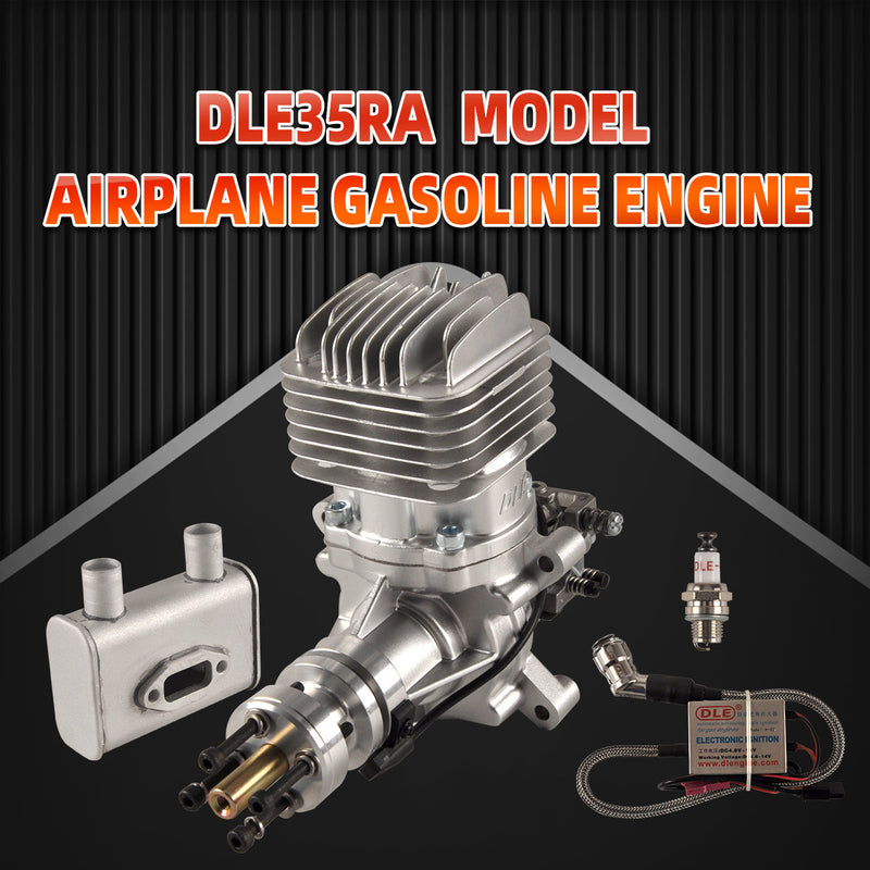 DLE 35RA 35CC Rear Exhaust Single Cylinder Two Stroke Gas Engine For RC ...