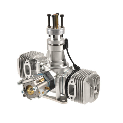 DLE 40CC Twin Cylinder Two Stroke Side Exhaust Gas Engine w/ Muffler&Ignition