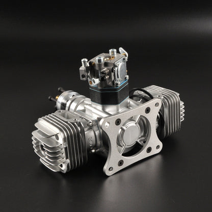 DLE 40CC Twin Cylinder Two Stroke Side Exhaust Gas Engine w/ Muffler&Ignition