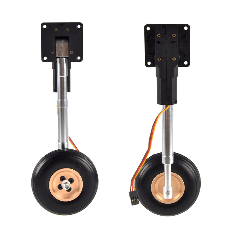 Electric Servoless Retracts Landing Gears Anti-vibration with Wheels 200mm for 4-6kg RC Plane