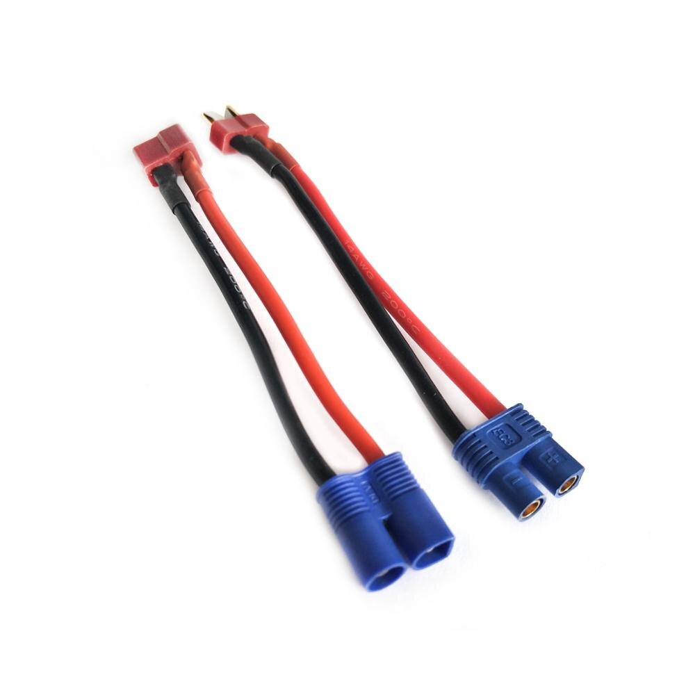 Female Deans To Male EC3 To T Deans Plug  Connector Adapter  14AWG   3CM  w/cable for RC Airplane