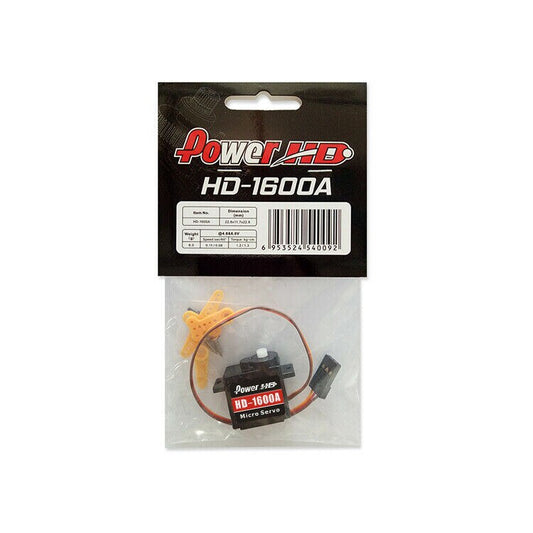 4PCS Power HD-1600A Mini Servo Analog Servo 1.3KG 6g for RC EPO Plane Aircraft 21.3 x 11.6 x 22.8 mm