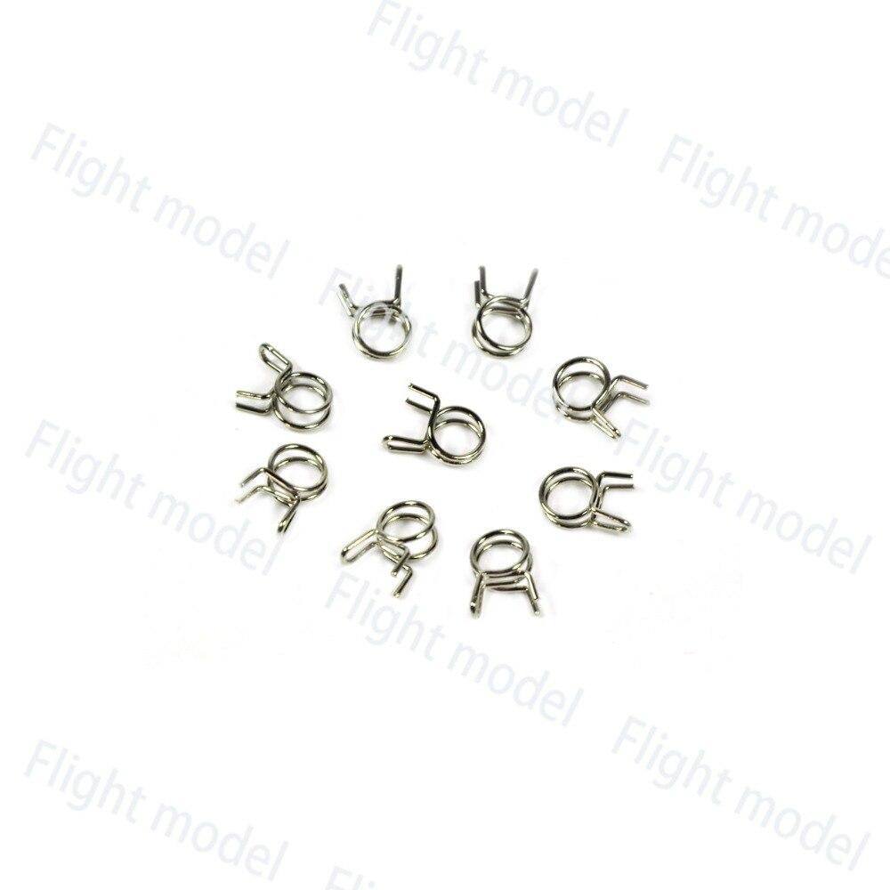 10pcs Fuel Line Oil Air Tube Clamp Hose Spring Clip Fastener 6mm Fuel Connector For RC Fuel Model Accessories