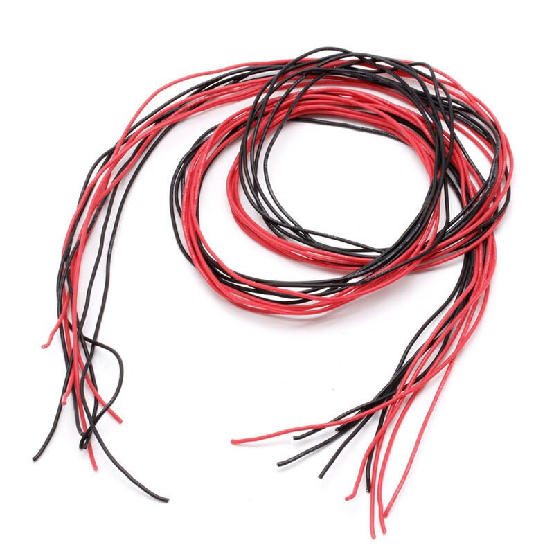 26AWG Silicone Wire Flexible Gauge Stranded Copper Cables 1 meter For RC Model Black Red Color