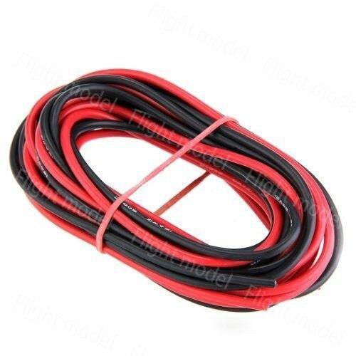 16AWG Silicone Wire Flexible Gauge Stranded Copper Cables 1 meter For RC Model Black Red Color