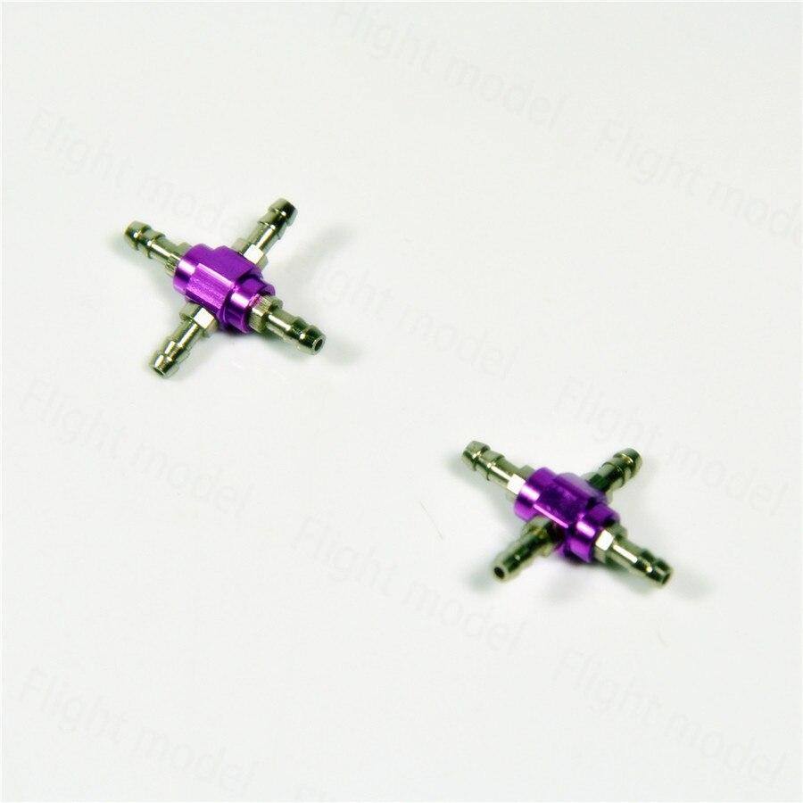 1PC Metal 4 Way Air Pipes Connector Air Valve For Retracts & Undercarrigages RC Airplane Kit