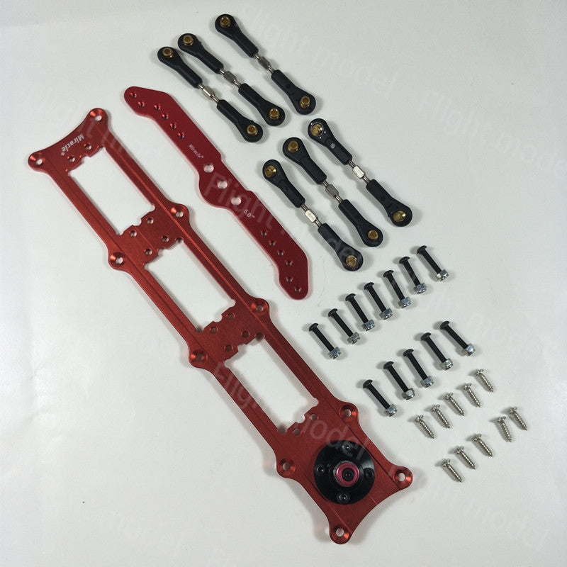 Aluminum Alloy Servo Rudders Mount Rudder Tray Set with 5inch Double Servo Arm