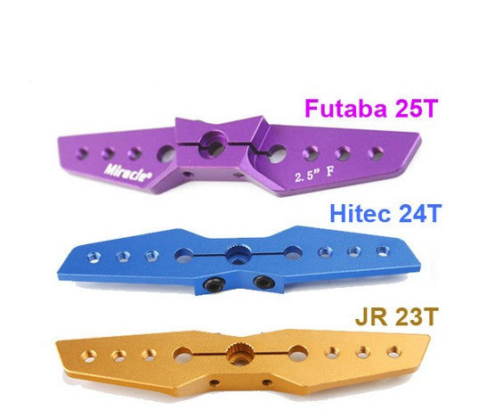 Miracle 2.5"/2.5in Standard Full Double Servo Arm JR Hitec Futaba Servo