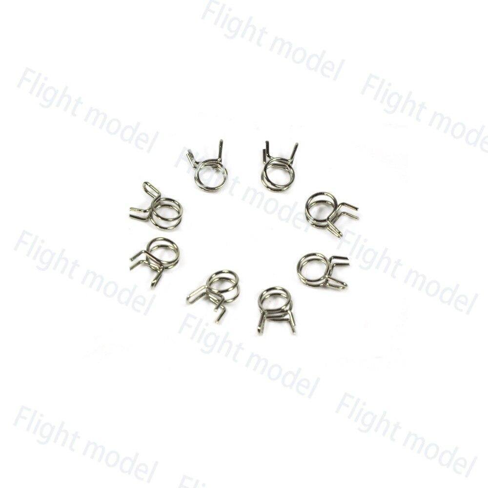 10pcs Fuel Line Oil Air Tube Clamp Hose Spring Clip Fastener 6mm Fuel Connector For RC Fuel Model Accessories
