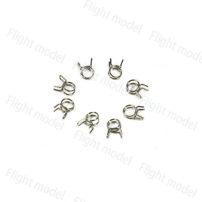 10pcs Fuel Line Oil Air Tube Clamp Hose Spring Clip Fastener 6mm Fuel Connector For RC Fuel Model Accessories