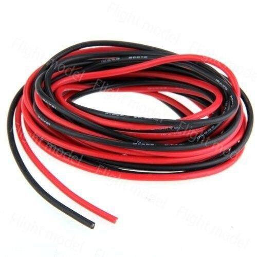16AWG Silicone Wire Flexible Gauge Stranded Copper Cables 1 meter For RC Model Black Red Color