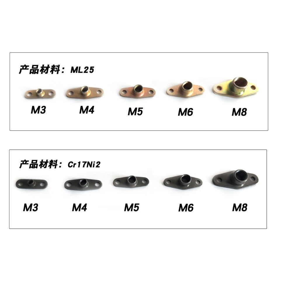 GB/T 930 GB930 Two Lug Self-Locking Nuts Screw Sleeve Nut Turn Buckle Muff Flat Round Nut for Drone Aircraft Model Parts