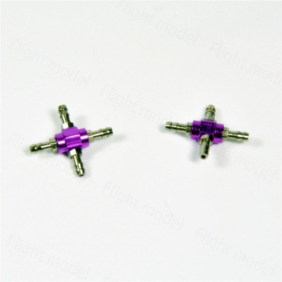 1PC Metal 4 Way Air Pipes Connector Air Valve For Retracts & Undercarrigages RC Airplane Kit