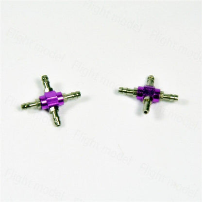 1PC Metal 4 Way Air Pipes Connector Air Valve For Retracts & Undercarrigages RC Airplane Kit