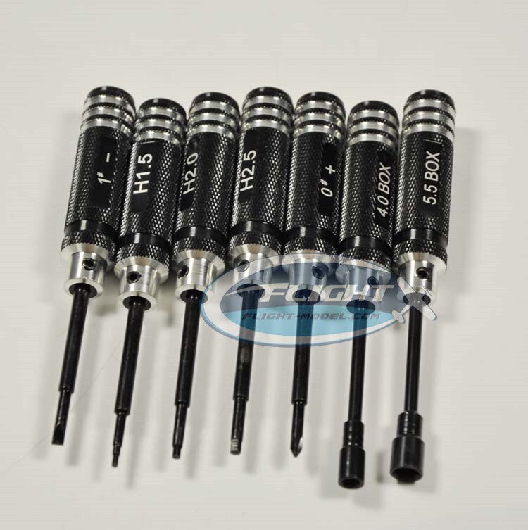 7PCS Set Steel Hex Screw Driver Tool For RC Helicopter Plane Transmitter Car