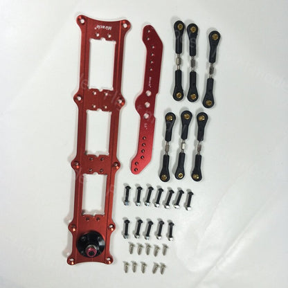 Aluminum Alloy Servo Rudders Mount Rudder Tray Set with 5inch Double Servo Arm