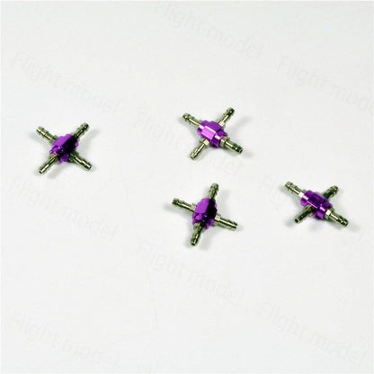 1PC Metal 4 Way Air Pipes Connector Air Valve For Retracts & Undercarrigages RC Airplane Kit