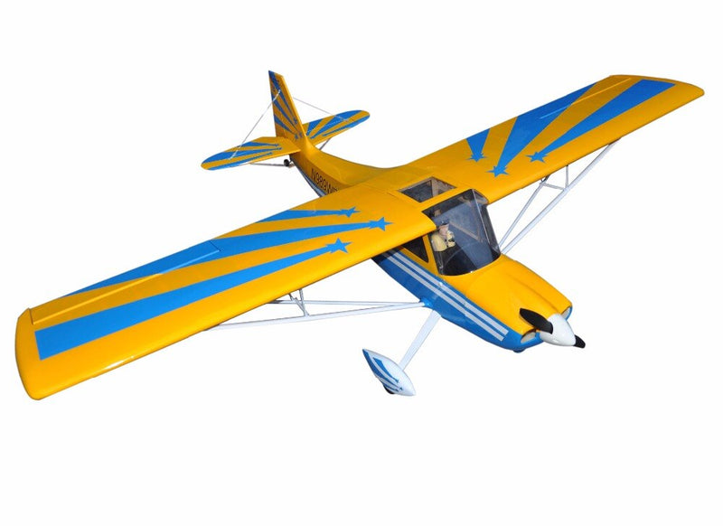 Yellow Decathlon 72" Glow & Electric model Plane 4 Channels ARF RC Balsa Wood Airplane ARF