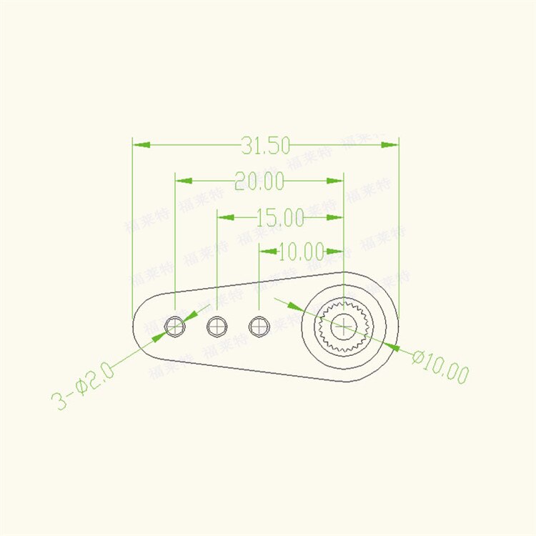 Mini Car Servo Arm Single Horn 25T 31.5mm for FUTABA